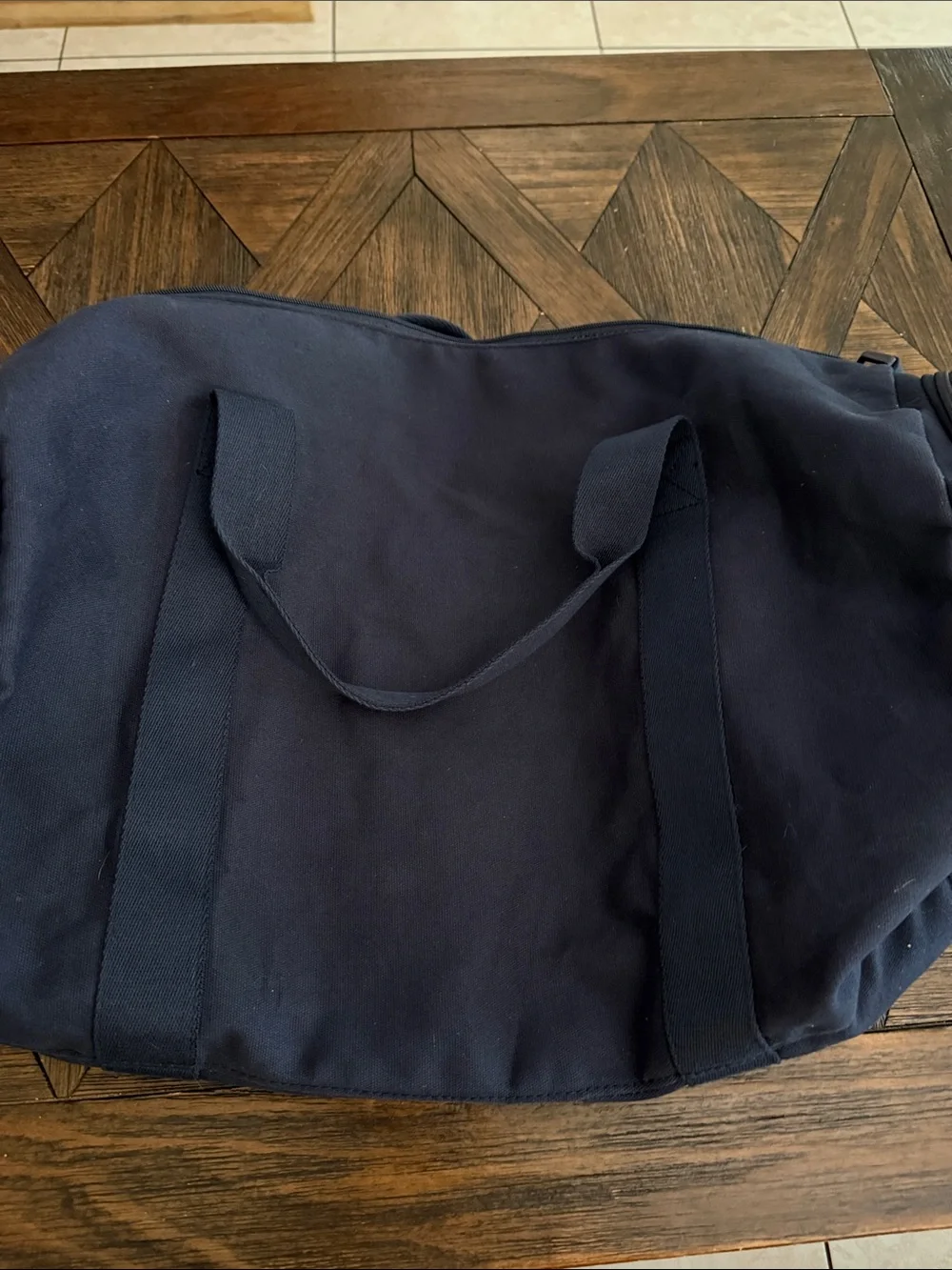 Polo Ralph Lauren Navy Blue Canvas Embroidered POLO Duffel Bag